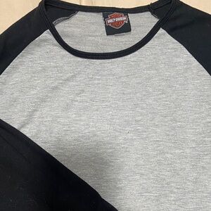 Harley-Davidson Two-Tone Black and Gray Tee